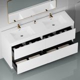 72" Freestanding Bathroom Vanity with Sink, Bathroom Storage Vanity Cabinet with Stone Resin W1573P211198