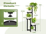 Tall Plant Stand Indoor Outdoor, Corner Metal Flower Pot Stands for Multiple Plants, 4 Tier Heavy 57525437