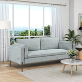 ZUN 76.2" Modern Style 3 Seat Sofa Linen Fabric Upholstered Couch Furniture 3-Seats Couch for Different WF293335AAE