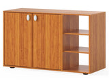 Adjustable Shelf Shoe Cabinet, 2-Door Enclosed 3-Tier Open Storage Organizer for Entryway-Natural 76717019