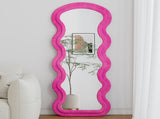 Flannel Full Length Wave rose Floor Mirror for Bedroom living room Hanging or Against The Wall 76225535