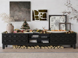 Modern Mid-Century Media Console with 4 Drawers and Cable Management, TV Console Table for TVs up to W757P305594