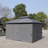 13x10 Outdoor Patio Gazebo Canopy Tent With Ventilated Double Roof And Mosquito net W419P282068