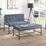 Grey and Sandy Grey Tufted Bench B062P186416