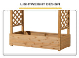 Raised Garden Bed with Trellis, Hanging Roof, Planter Box, Drainage Holes, Vertical Plant Container 08791532