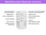 15 Inch RGB Dimmable Led Enclosed Ceiling Fan with Light Modern Bladeless 6 Speed Remote Control for 06607496