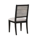 ZUN Set of 2 Dining Chairs with Upholstered Seat, Grey and Black B016P227318