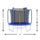 8FT Trampoline with Basketball Hoop, ASTM Approved Reinforced Type Outdoor Trampoline with Enclosure K1163P147129
