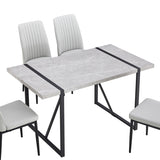 ZUN Modern Dining Table, 55 inch Kitchen Table for 4 People, Rectangular Dinner Table for Dining Room, WF312270AAG