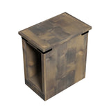 14 inch Chairside Table, No Assembly Required, Barnwood Finish GL-B108131540