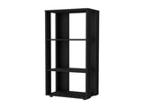 Black Bookcase in Melamine with Open Storage B062P290266