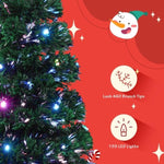 ZUN Pre-lit Optical Fiber Christmas Artificial Tree 4-Piece Set, Christmas Garland, Wreath and set of 2 93948473