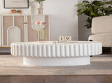 Fluted Storage Table with Lift-Off Lid, Sleek Texture, Perfect for Modern Living W3081P389043