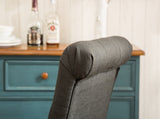 Habit Solid Wood Tufted Parsons Dining Chair, Set of 2, Charcoal T2574P164542