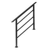 Handrails for Outdoor Steps, Wrought Iron Handrail Fits 1 to 4 Steps, Transitional Handrail with 27863696