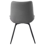 ZUN Grey Tufted Swivel Dining Chairs B062P145620