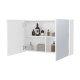 White Medicine Cabinet with Included Mirrors and 2 Doors B062P252186