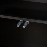 Display Cabinet with Glass Doors, Curio Storage Cabinet with 2-Drawer, Bookcase with LED Lights, W331P279829