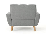 Mid Century Fabric Channel Stitch Club Chair, 62223.00GRY