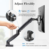 ZUN The monitor arm is adjustable for desktop mount and fits 15-27 inch monitors with weight capacities 98670794