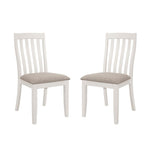 ZUN Set of 2 Light Brown Upholstered Dining Chairs, Off White B016P227369