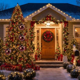 4PCS Set 4.7" Christmas Glass Ball Ornaments 4.7x4.7x4.7in Hanging Tree Decorations Shiny Holiday 79053014
