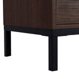 60'' Tall Display with Tempered Glass Door, LED Lighting, Two Drawers, Modern Style Storage N845P261801D