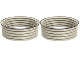 Set of 2 Raised Garden Beds Metal Planter Box Kit with Safety Edging, Easy-to-Assemble Stock Tank 88327592