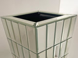 Tall Floor Vase 29.92" Mirrored Floor Vase for Home Decor Large Cube Vase in Silver for Dried 68427713