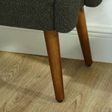 Modern living room bench, made of looped yarn fabric, with soft cushion, irregular geometric W487P183024