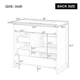 36" Bathroom Vanity with Sink, Ceramic Sink, 2 Tip-out Drawers, Soft Close Door Hinges, White N759P223021K