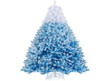 8ft Flocked Christmas Tree - 1774 Branch Tips, Fireproof PVC, 4-Section Assembly, 22" 04393465