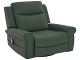 Manual Recliner 270&degSwivel Rocker Recliner Chair PU Leather Recliner with Massage and Heating, N763P363558F