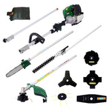9 in 1 Multi-Functional Trimming Tool, 38CC 4 stroke Garden Tool System with Gas Pole Saw, Hedge W46564151
