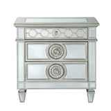 Glam Luxury Bedroom Mirrored Finish Nightstand with 2 Drawers Wooden Furniture 1pc B2741P324362