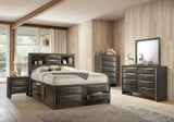 ZUN 1Pc Contemporary 8 Drawer Dresser Gray Finish Solid Wood Wooden Bedroom Furniture B011P216695