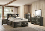 ZUN 1Pc Contemporary 5 Drawer Chest Gray Finish Solid Wood Wooden Bedroom Furniture B011P216685