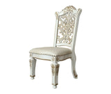 Vendome Synthetic Leather & Antique Pearl Finish Side Chair B2726P288759