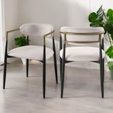 Jaramillo Beige Linen & Black Finish Side Chair B2726P287294