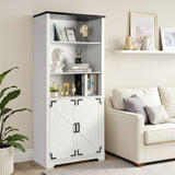 3-layer with 2 doors double Z shape with black iron corners, front curved base feet, triammine board 47974892