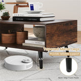 Rectangle Coffee Table with 2 Open Compartments 83293018