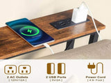 2 Pack 39.4" Narrow Console Sofa Table with Power Outlets and USB Ports, Long 66740775