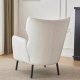 Wing Back Velvet Accent Chair, Modern Living Room Armchair Comfy Upholstered Single Sofa Chair for N765P197510W