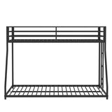 Adam Sturdy Twin over Full Bunk Metal Black for Kids and Adult, Low Profile Twin over Full Bunk B083124171