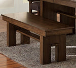 ZUN Transitional Walnut Finish Wooden Bench 1pc Casual Contemporary Dining Furniture B01156181