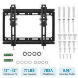 ZUN TV Wall Mount Bracket Tilt for 13"-42" LED/LCD/PLASMA Flat TV VESA 200x200mm 06874469