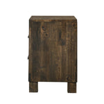 ZUN 2 Drawers MDF Nightstand in Rustic Golden Brown Finish B016P255623