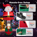 8 Feet Christmas Decorations,Inflatable Santa Claus and Reindeer 22799055