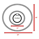 ZUN 9'' H x 28'' W Fiber Reinforced Concrete Outdoor Fire pit B120141824