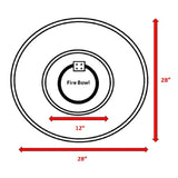 ZUN 9'' H x 28'' W Fiber Reinforced Concrete Outdoor Fire pit B120141824